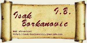 Isak Borkanović vizit kartica